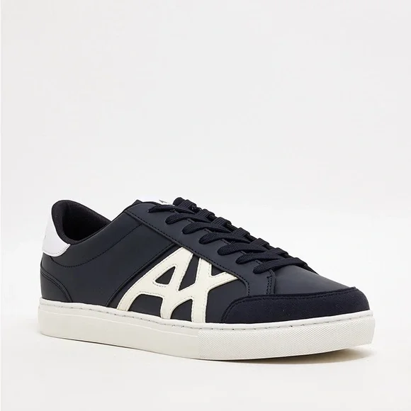 ARMANI EXCHANGE Logo Detail Lace Up Sneakers Size 12 - Picture 1 of 14